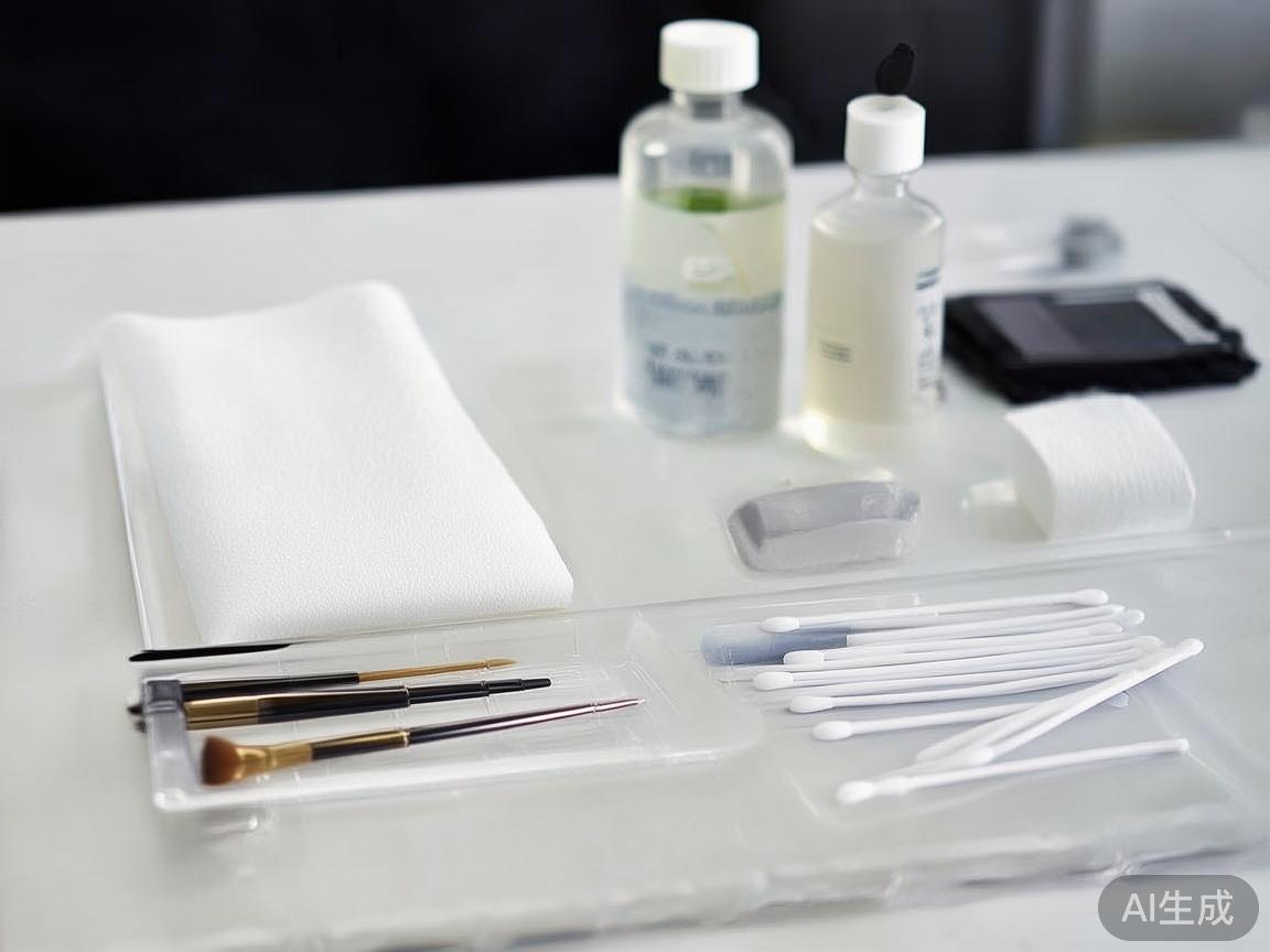 在开始清洗之前，先准备所需用品：柔软的化妆刷、微湿